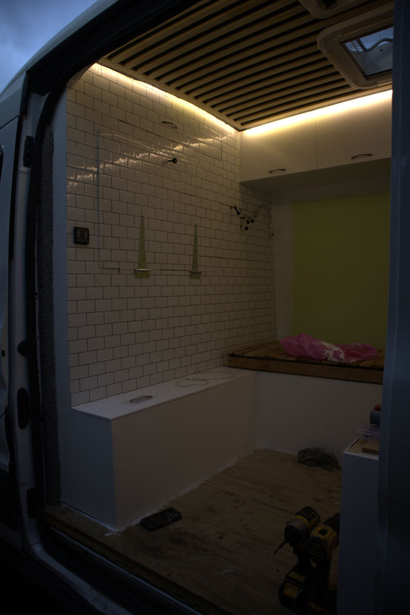 Front view with all lights on